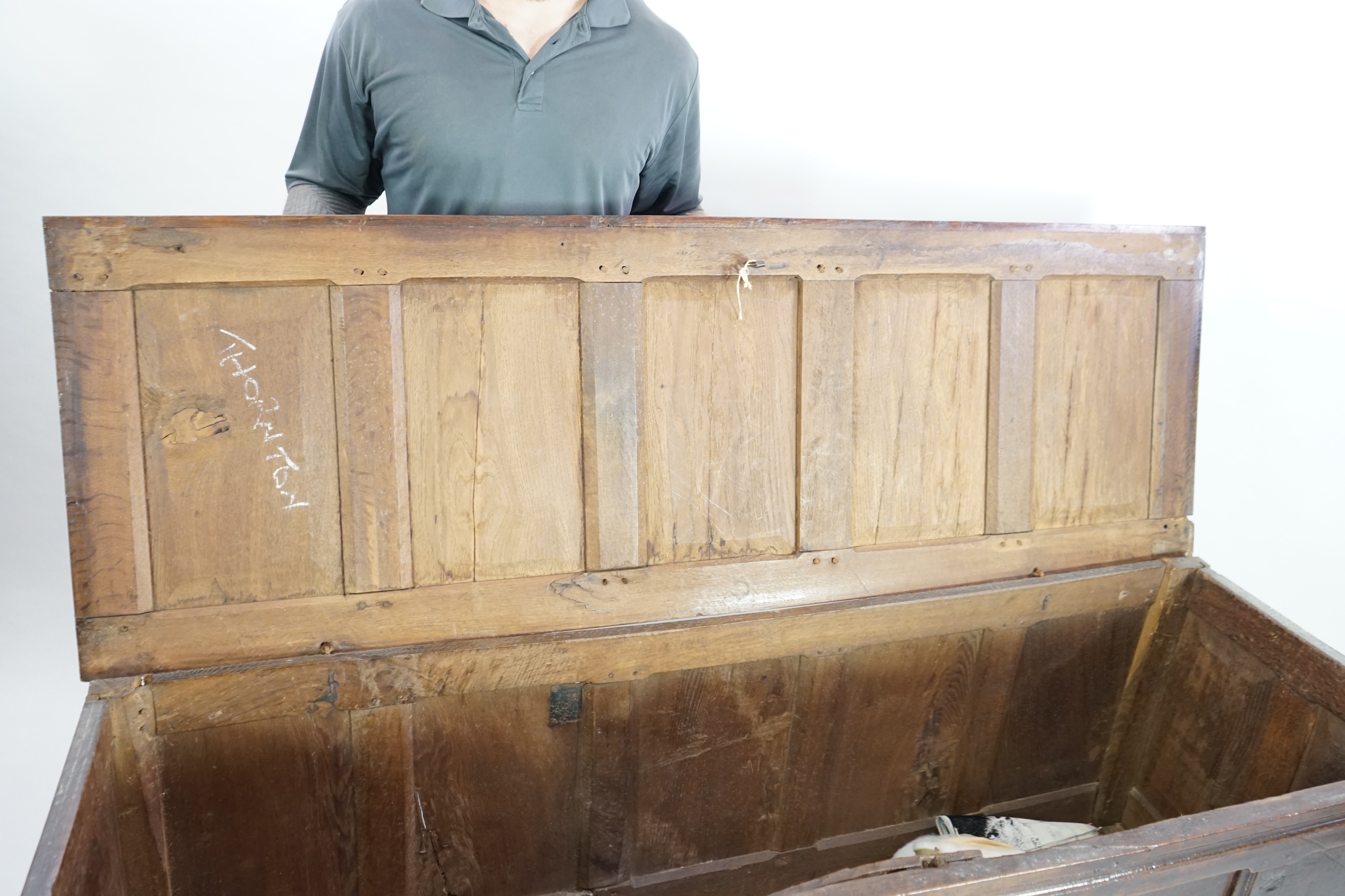 A 17th century oak coffer